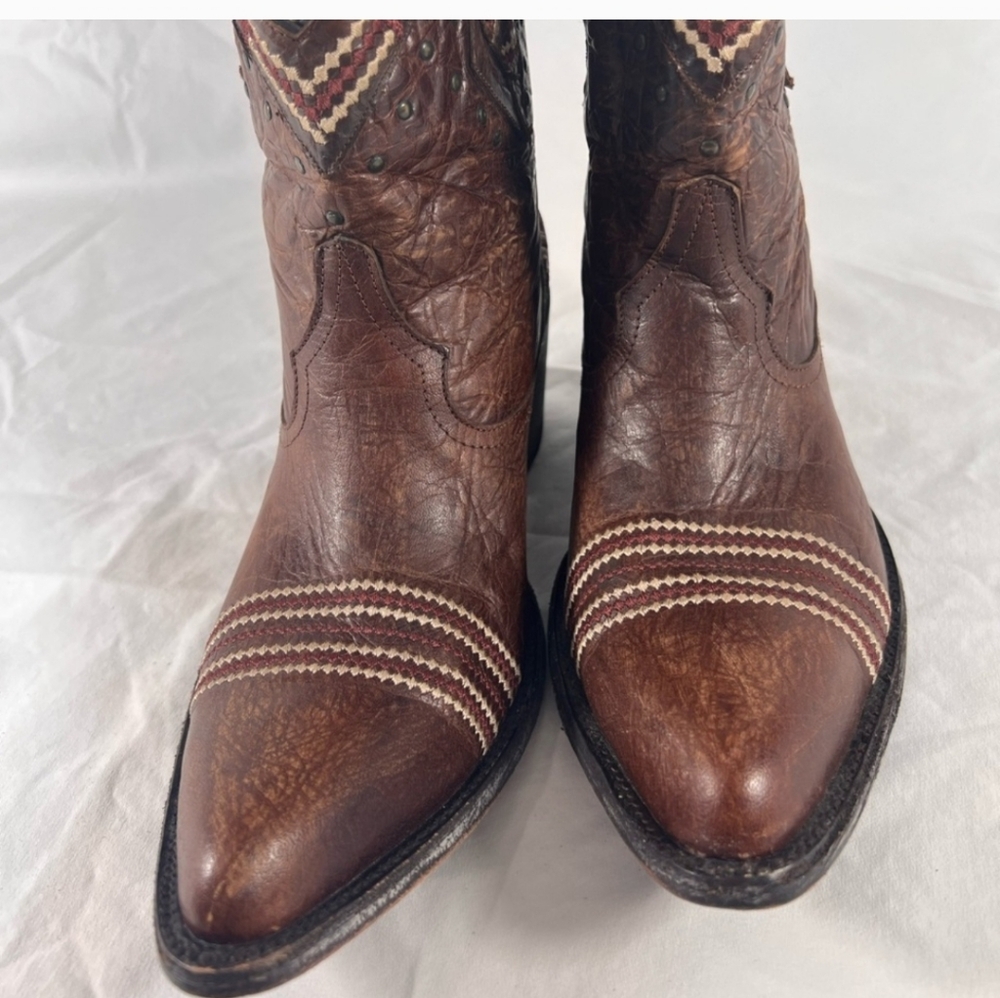 Yippee Ki Yay By OLD GRINGO Ankle Brown Leather Vintage Authentic Women's Boots - Picture 2 of 10